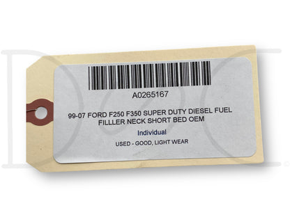 99-07 Ford F250 F350 Super Duty Diesel Fuel Filller Neck Short Bed OEM
