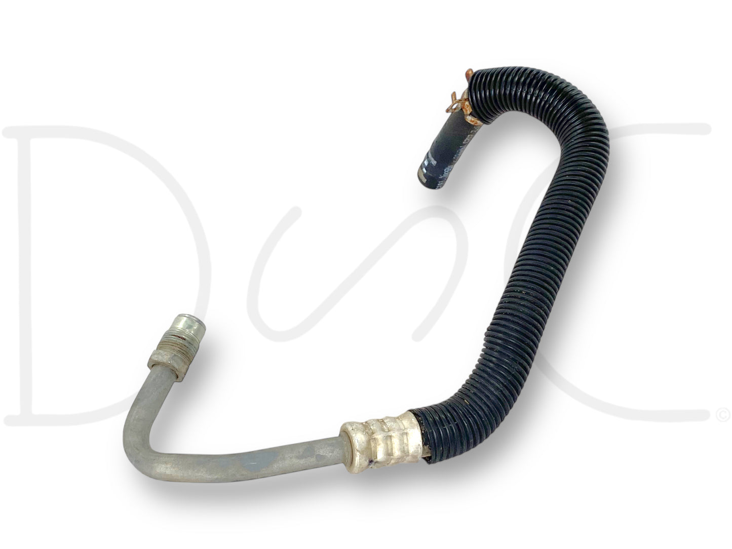 03-04 Ford F250 F350 Front Transmission Trans Cooler Radiator Line Hose Tube OE, used condition with light wear, designed for Super Duty diesel trucks.