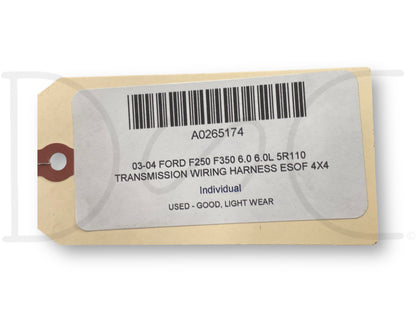 03-04 Ford F250 F350 6.0 6.0L 5R110 Transmission Wiring Harness ESOF 4X4