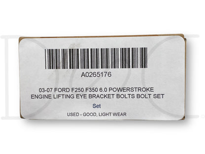 03-07 Ford F250 F350 6.0 Powerstroke Engine Lifting Eye Bracket Bolts Bolt Set