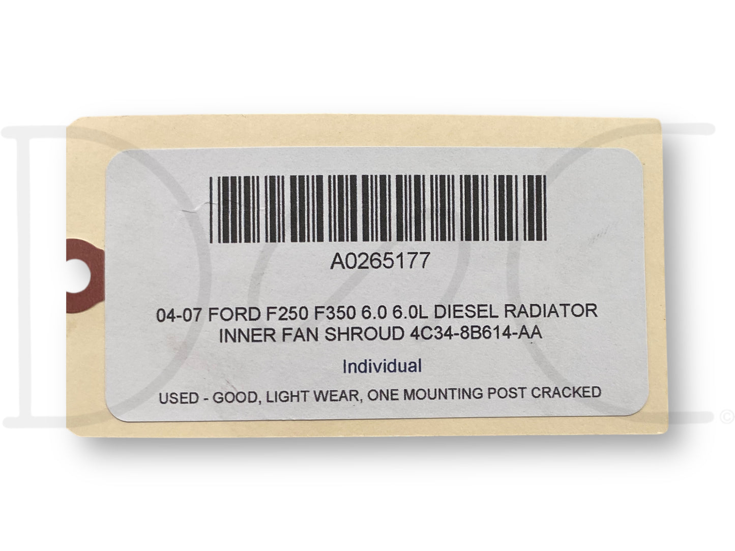 04-07 Ford F250 F350 6.0 6.0L Diesel Radiator Inner Fan Shroud 4C34-8B614-Aa