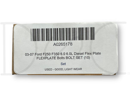 03-07 Ford F250 F350 6.0 6.0L Diesel Flex Plate Flexplate Bolts Bolt Set (10)