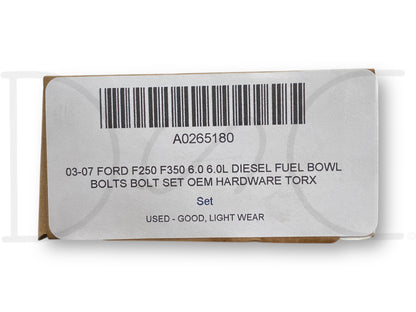 03-07 Ford F250 F350 6.0 6.0L Diesel Fuel Bowl Bolts Bolt Set OEM Hardware Torx