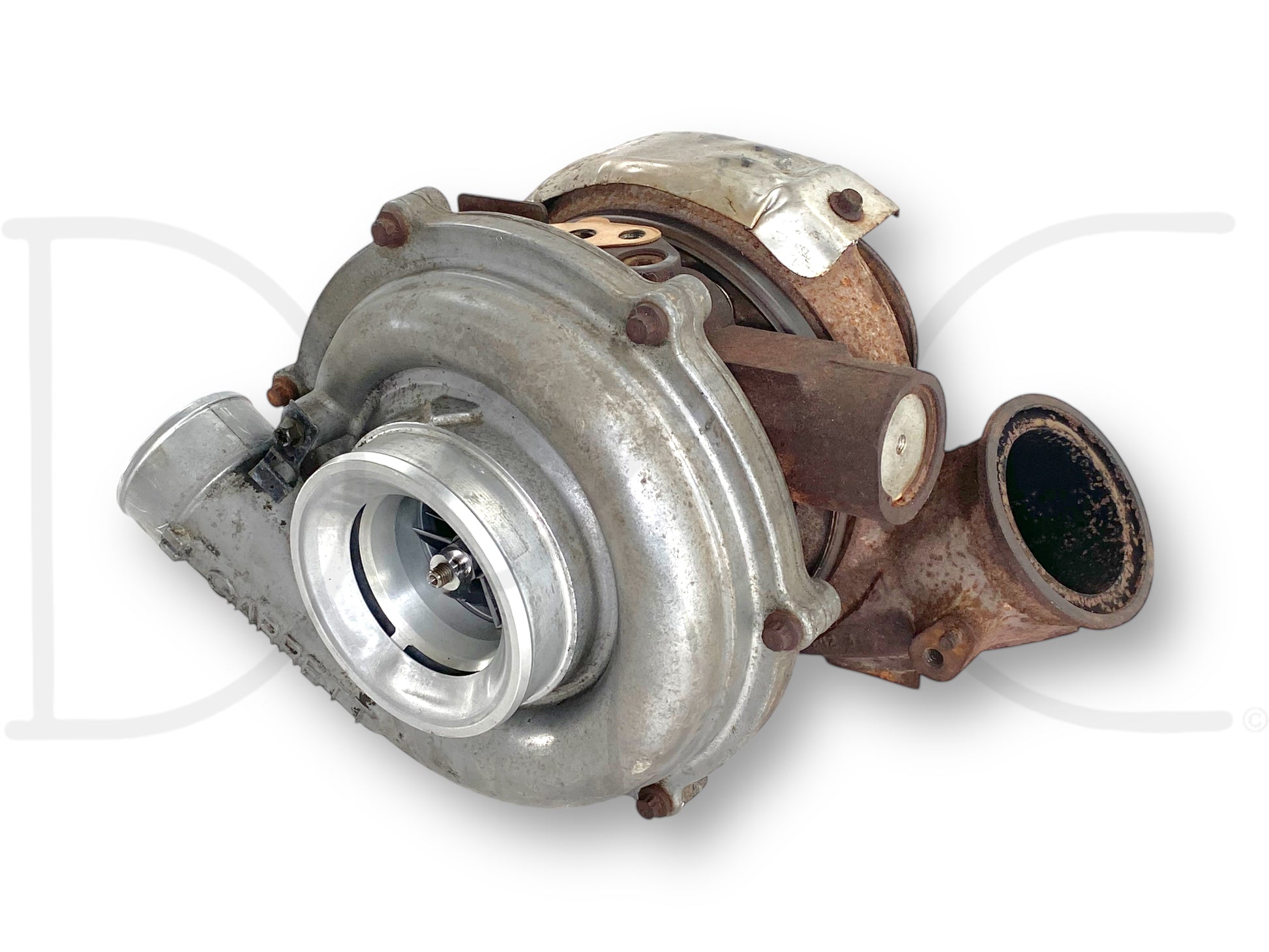 04-05 Ford F250 F350 6.0 6.0L Diesel Turbo Turbocharger Garrett OE 1843761C93 used turbocharger with light wear, suitable for Ford Super Duty trucks and Excursion models from 2004 to 2005.
