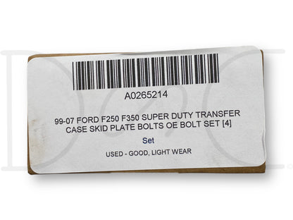 99-07 Ford F250 F350 Super Duty Transfer Case Skid Plate Bolts OE Bolt Set [4]
