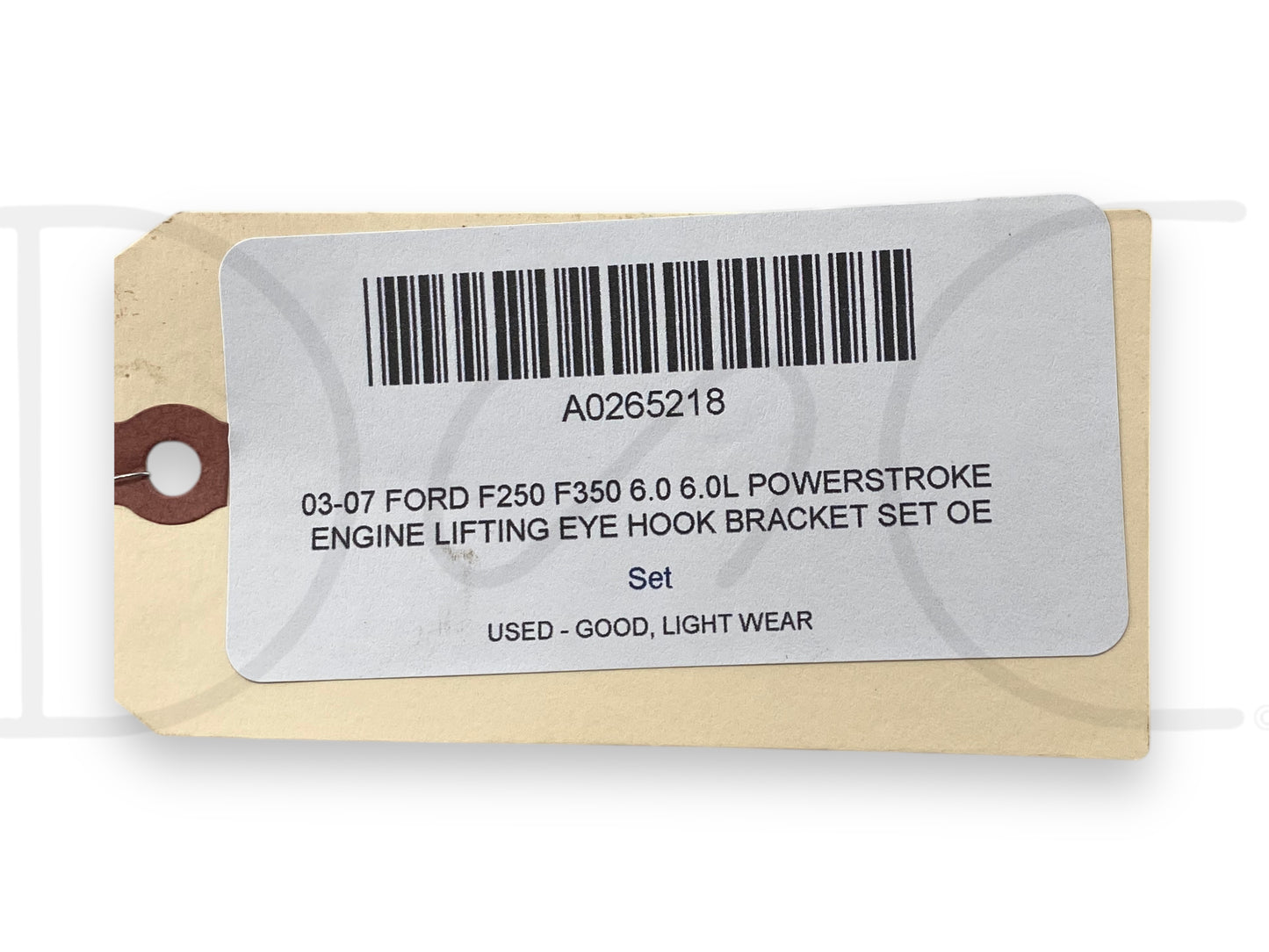 03-07 Ford F250 F350 6.0 6.0L Powerstroke Engine Lifting Eye Hook Bracket Set OE
