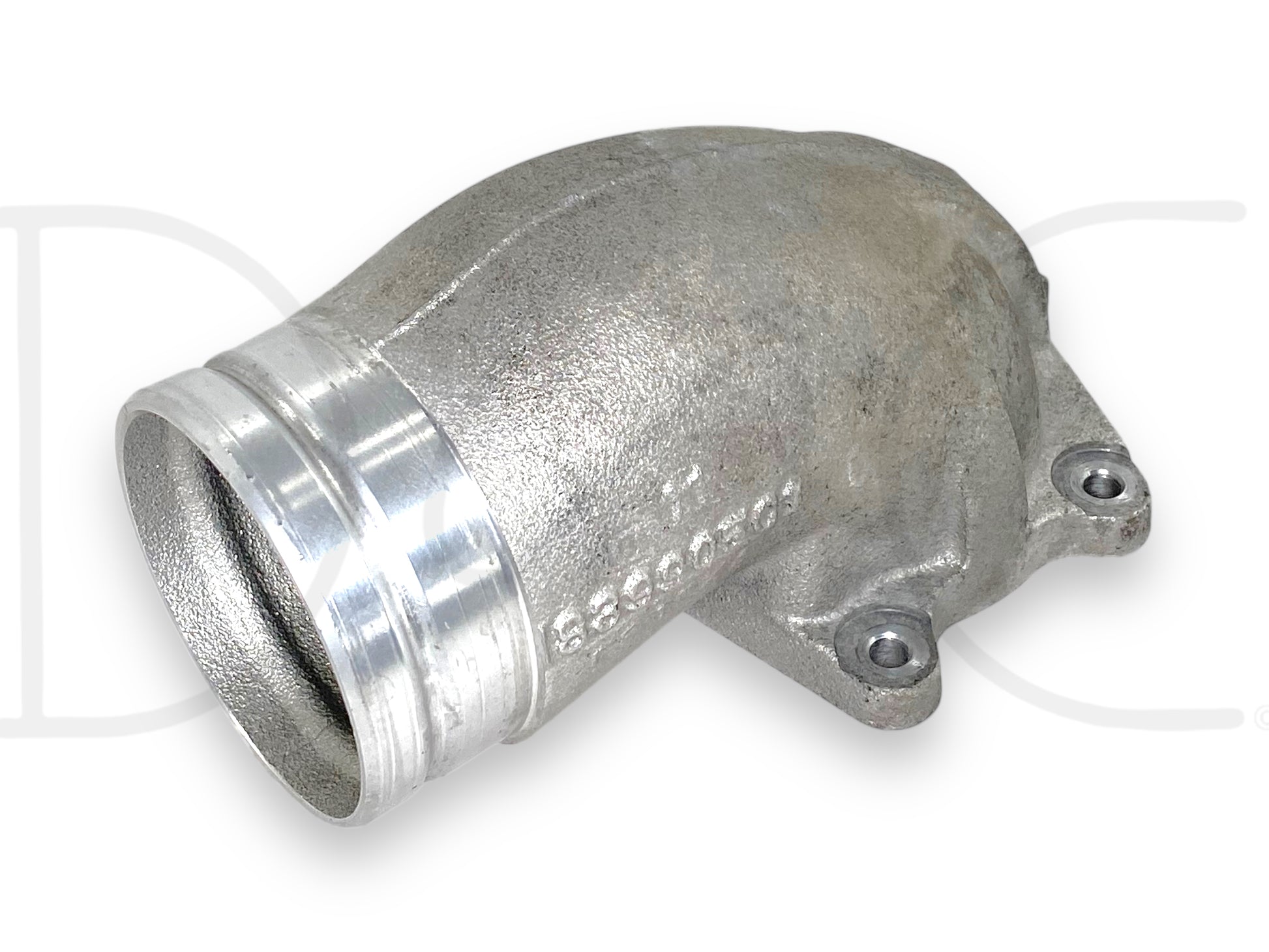 03-04 Ford F250 F350 6.0 6.0L Diesel Throttle Body Intake Manifold Elbow OEM, used condition with light wear, metal intake manifold elbow designed for 2003-2004 Ford Super Duty trucks, ensuring OE fitment and compatibility with 6.0 Powerstroke diesel engines.