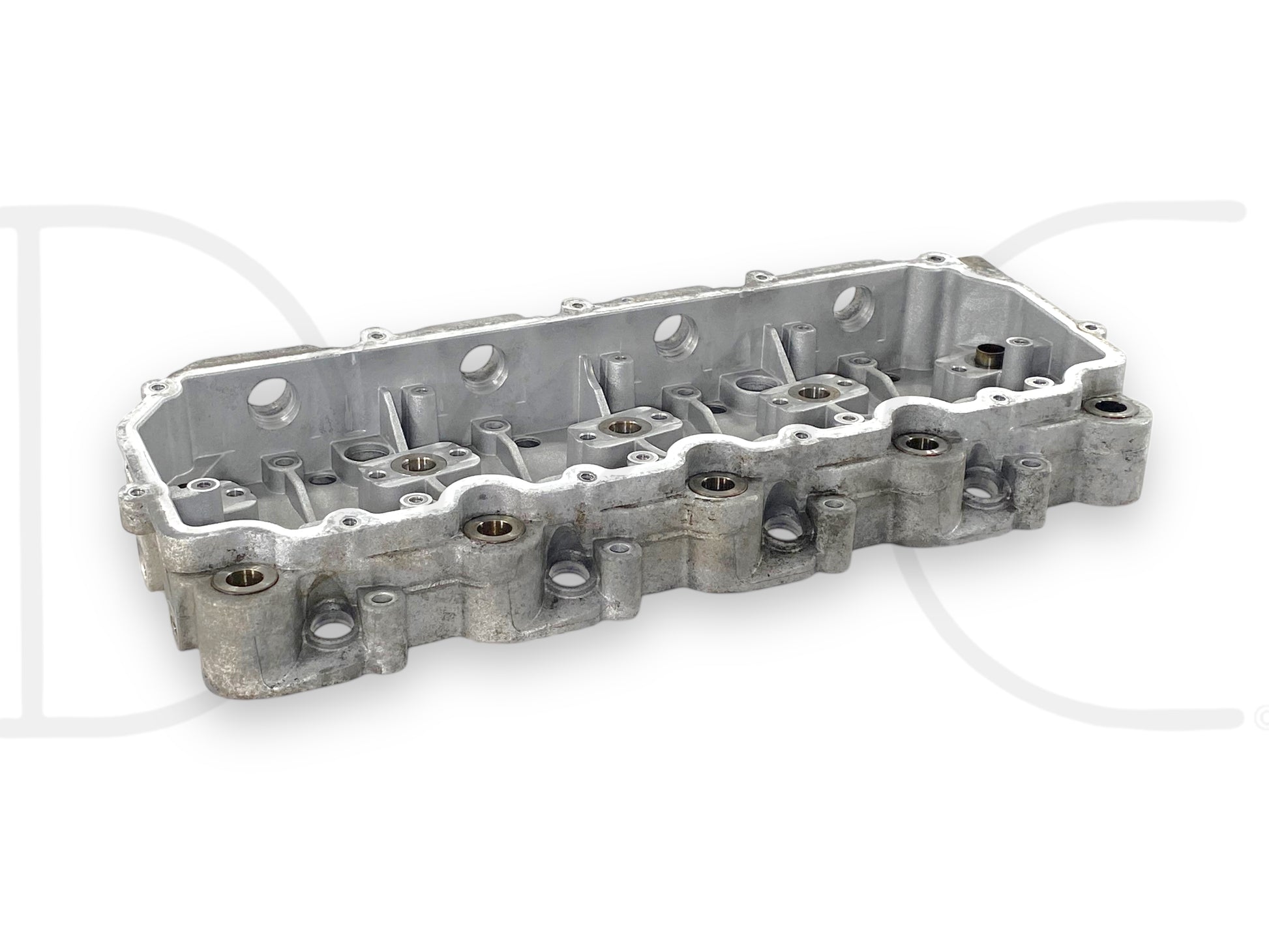 03-05 Ford F250 F350 6.0 6.0L Diesel Rocker Box Arm Housing 18MM 1843351C2 OE, used part with light wear removed from a 2004 Ford F-250 King Ranch 6.0L Powerstroke engine, suitable for 2003-2005 Ford Super Duty trucks.