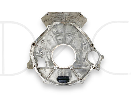 03-10 Ford F250 F350 6.0 6.4 5R110 Auto Trans Rear Engine Adapter Plate OEM used in good condition with light wear, removed from a 2004 Ford F-250 King Ranch 6.0L Diesel 5R110 Automatic Transmission, compatible with 2003-2010 Ford F-250, F-350, F-450, and F-550 Super Duty trucks.