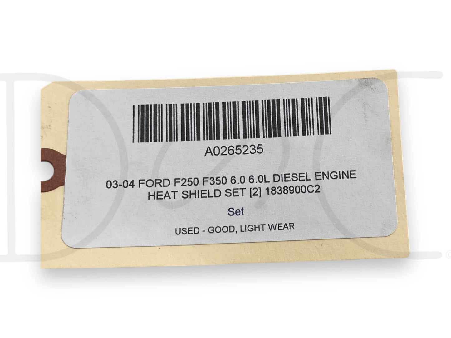 03-04 Ford F250 F350 6.0 6.0L Diesel Engine Heat Shield Set [2] 1838900C2
