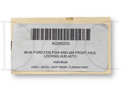 99-04 Ford F250 F350 4WD 4X4 Front Axle Locking Hub Auto