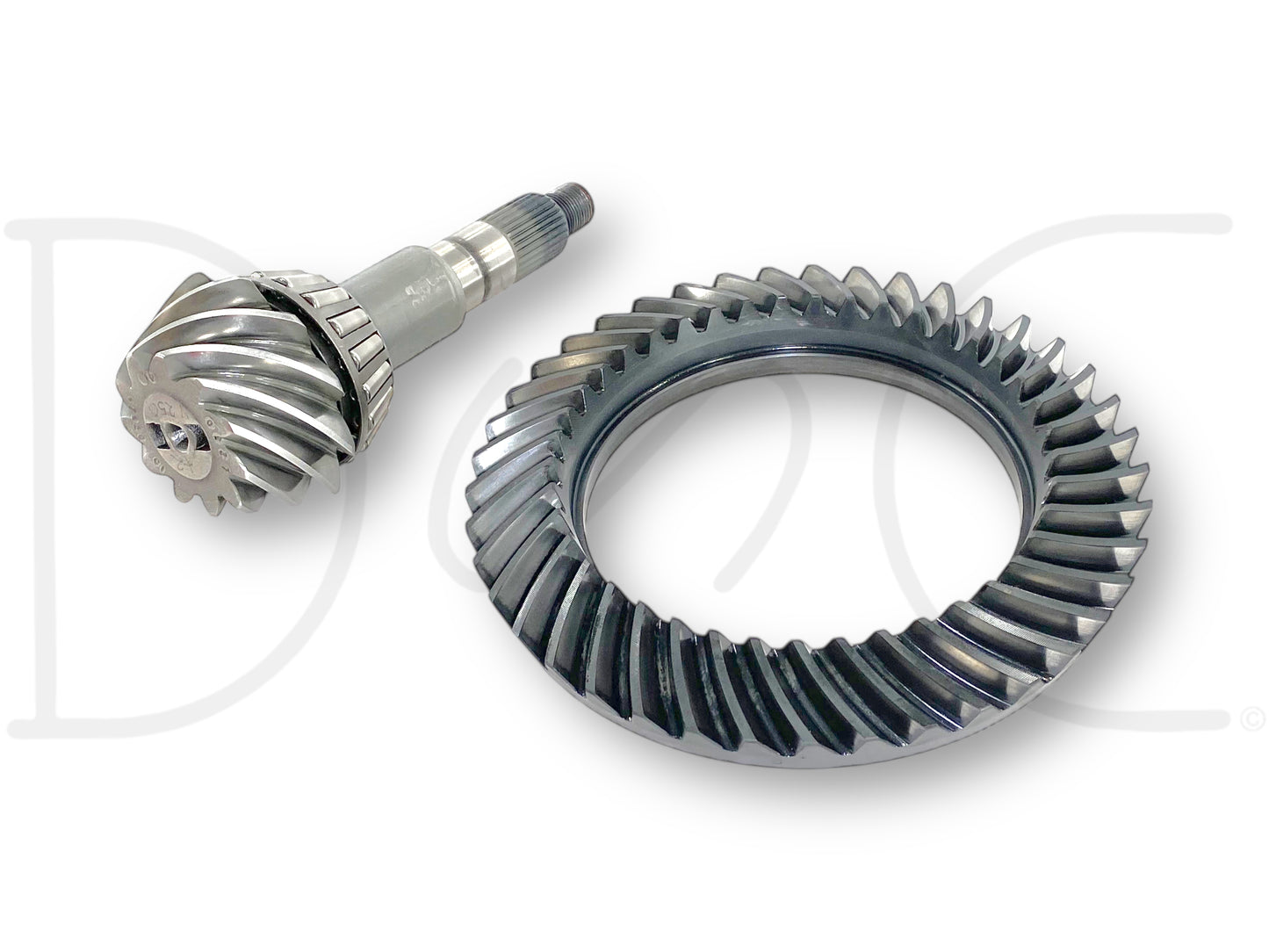 99-04 Ford F250 F350 DANA 60 Front Axle Ring & Pinion Gear Set 3.73 displayed on a white background, showing the used but good condition gears with light wear, compatible with 1999-2004 Ford Super Duty trucks including F250, F350, F450, and F550 models.