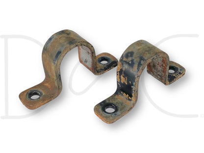 99-04 Ford F250 F350 4X4 Front Axle Sway Bar Bushing Brackets Bracket Set OE