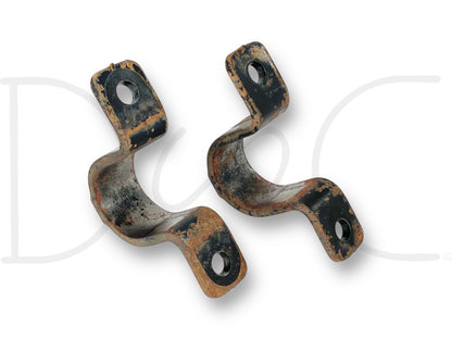 99-04 Ford F250 F350 4X4 Front Axle Sway Bar Bushing Brackets Bracket Set OE