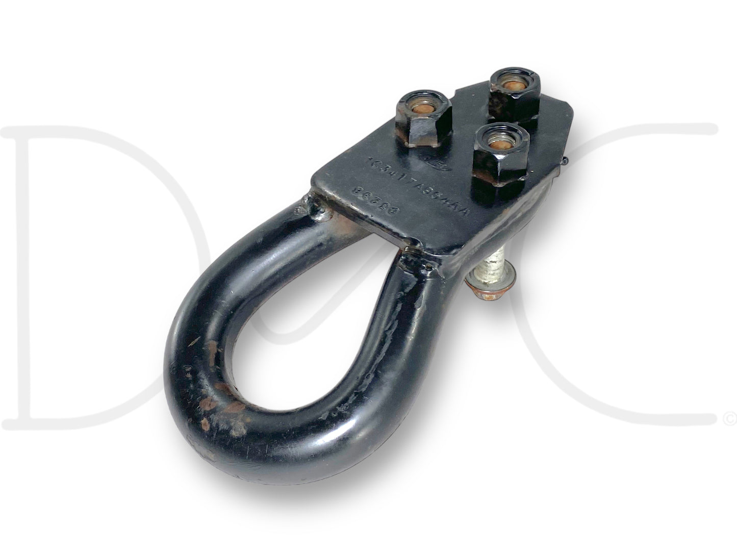 00-07 Ford F250 F350 Tow Hook Recovery Loop Black W/ Bolts 1C34-17A954-AA
