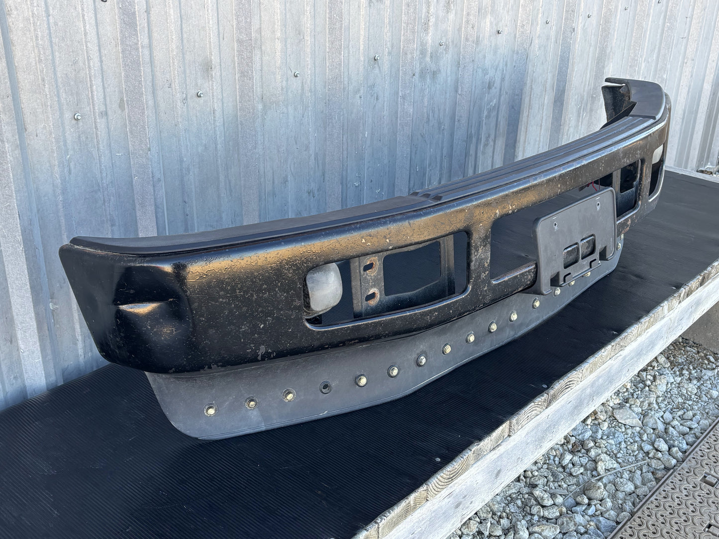 08-10 Ford F250 F350 Super Duty Front Bumper Black W/ Running Lights