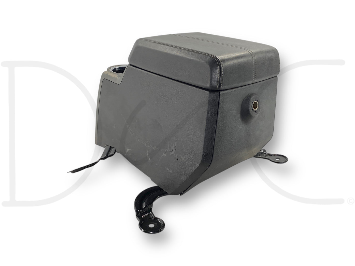 08-10 Ford F250 F350 Super Duty Center Console Floor Storage Black Leather OE