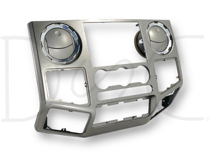 08-10 Ford F250 F350 FX4 Dash Bezel Radio Center Trim Panel Carbon Gray Silver