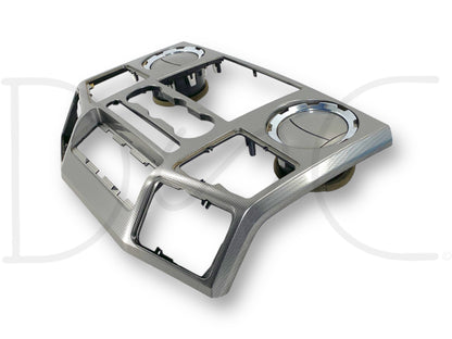 08-10 Ford F250 F350 FX4 Dash Bezel Radio Center Trim Panel Carbon Gray Silver