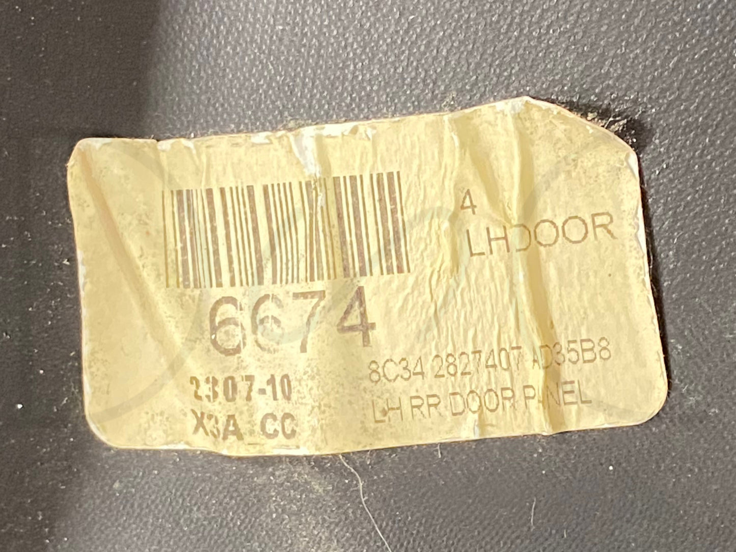 08-16 Ford F250 F350 Extended Cab LH Left Driver Rear Door Lower Panel Black OE