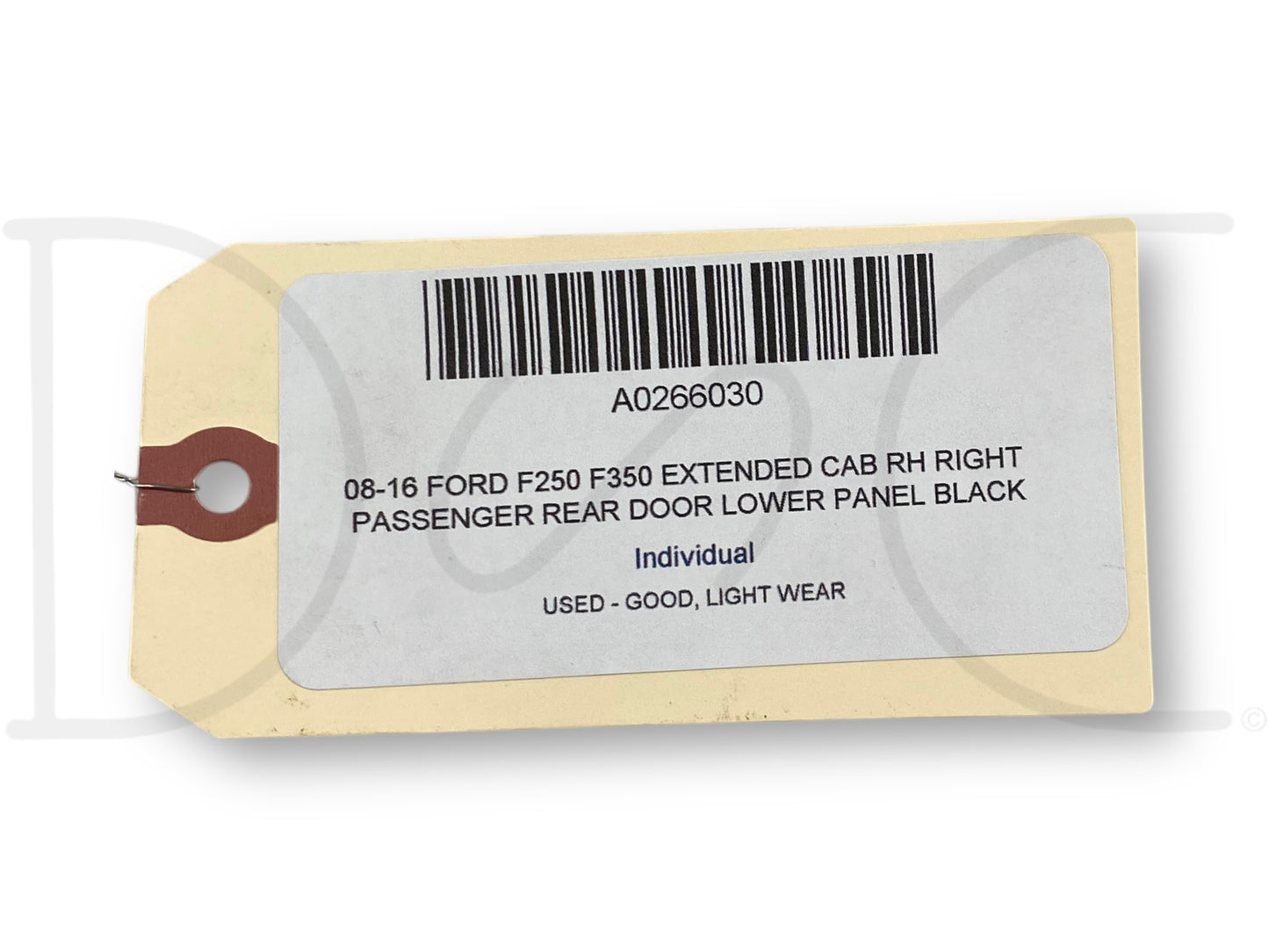 08-16 Ford F250 F350 Extended Cab RH Right Passenger Rear Door Lower Panel Black