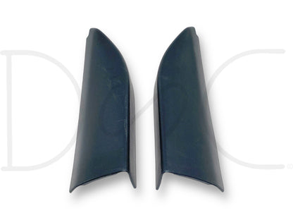08-16 Ford F250 F350 LH RH Left Right Door Sail Trim Panel Covers Set OE in black, used with light wear, compatible with 2008-2016 Ford F-250 F-350 Super Duty trucks, designed for durability and precise fitment on diesel work trucks.