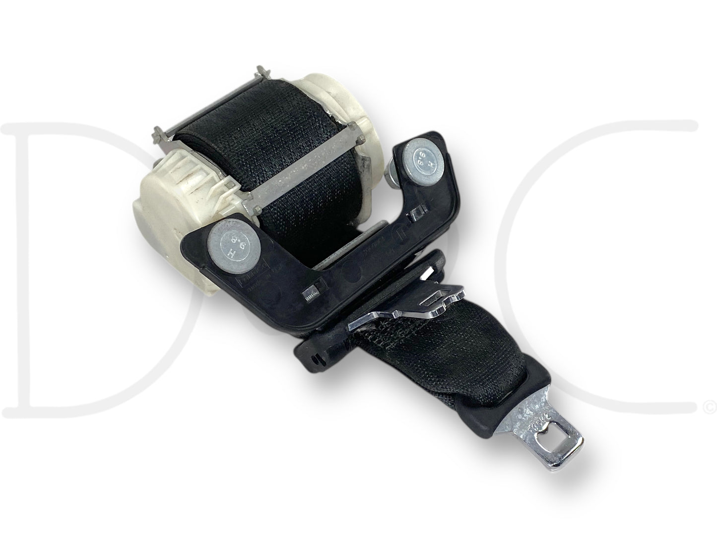 08-10 Ford F250 F350 Middle Center Seat Belt Seatbelt Black OE, used with light wear, compatible with 2008-2010 Ford F-250 F-350 trucks, designed for reliable safety and fit, OE quality for Super Duty models including 6.4L Powerstroke engines.
