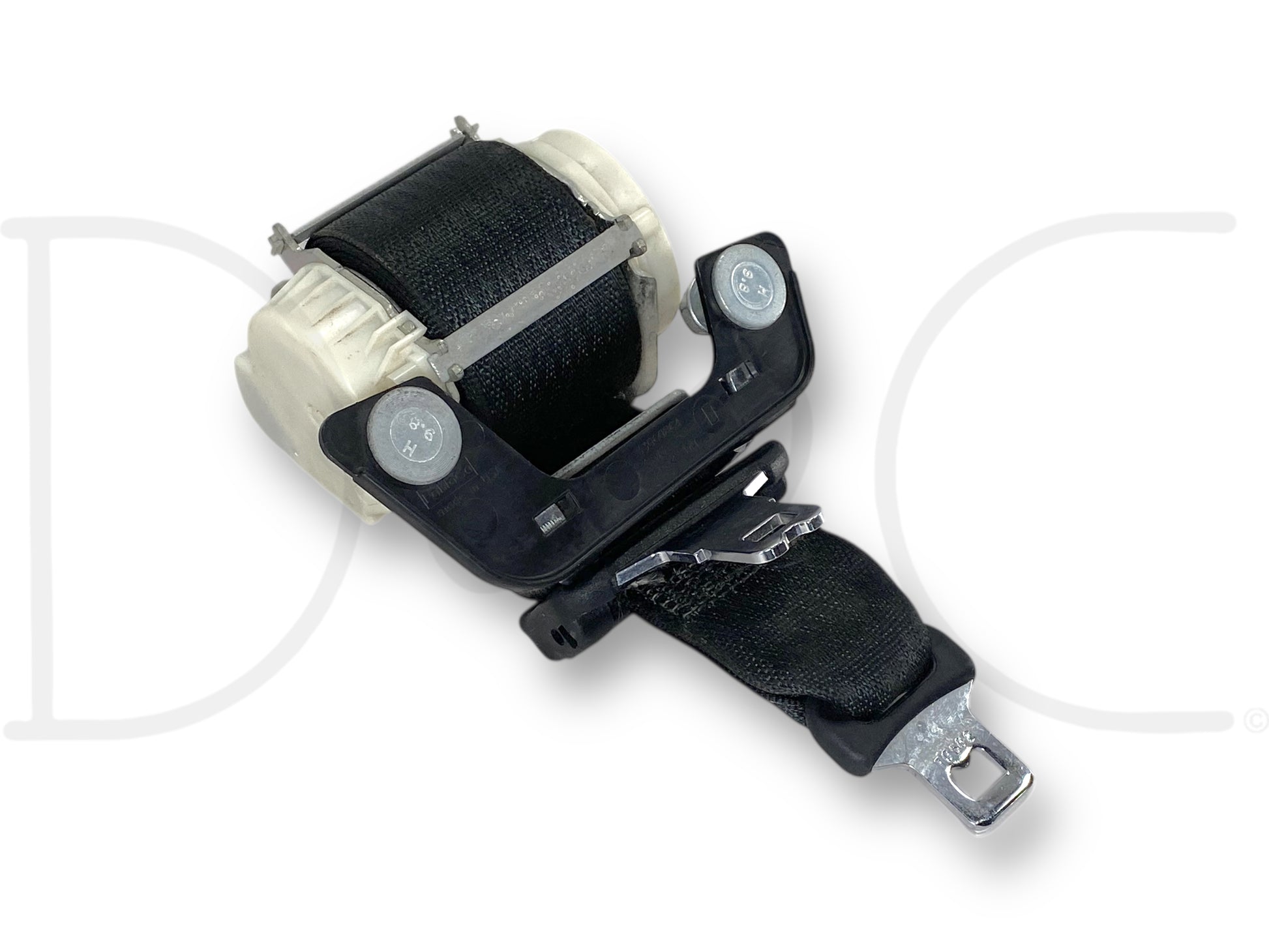 08-10 Ford F250 F350 Middle Center Seat Belt Seatbelt Black OE, used with light wear, compatible with 2008-2010 Ford F-250 F-350 trucks, designed for reliable safety and fit, OE quality for Super Duty models including 6.4L Powerstroke engines.
