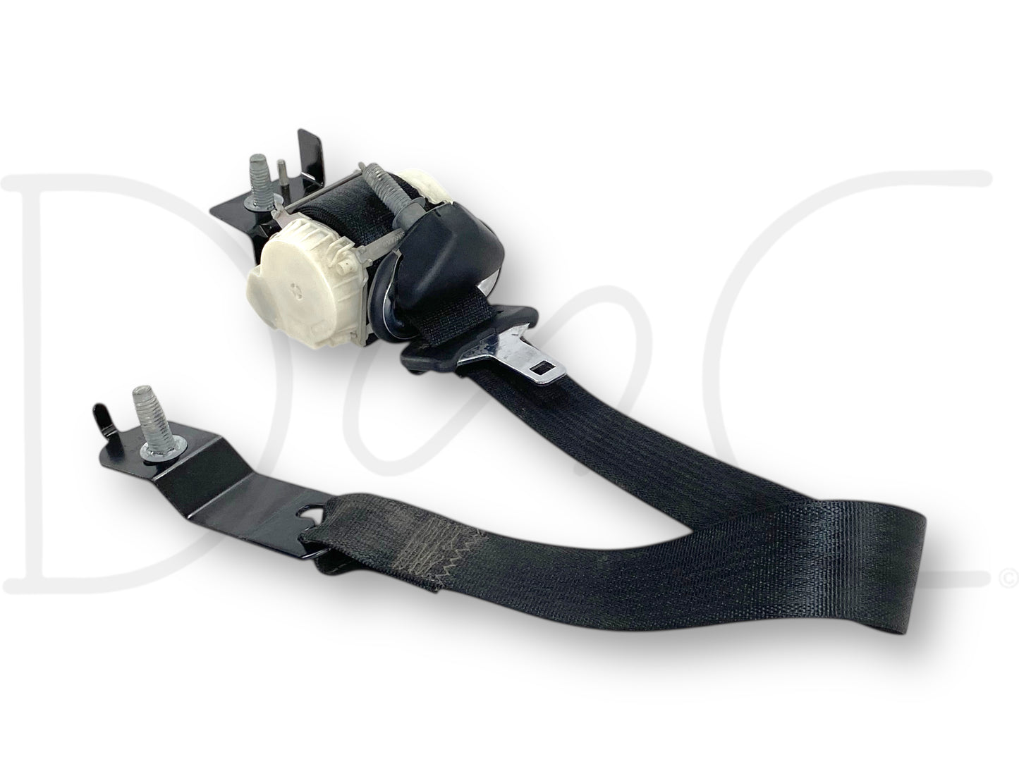 08-10 Ford F250 F350 Super Cab RH Right Passenger Rear Seat Belt Seatbelt Black, used condition with light wear, compatible with 2008-2010 Ford F-250, F-350, F-450, and F-550 trucks, featuring genuine OE quality for 6.4L Powerstroke diesel models.