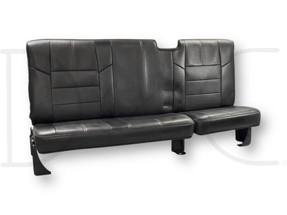 08-16 Ford F250 F350 Super Duty Extended Cab Rear Back Seat Black Leather