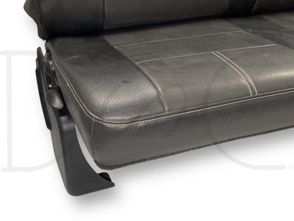 08-16 Ford F250 F350 Super Duty Extended Cab Rear Back Seat Black Leather