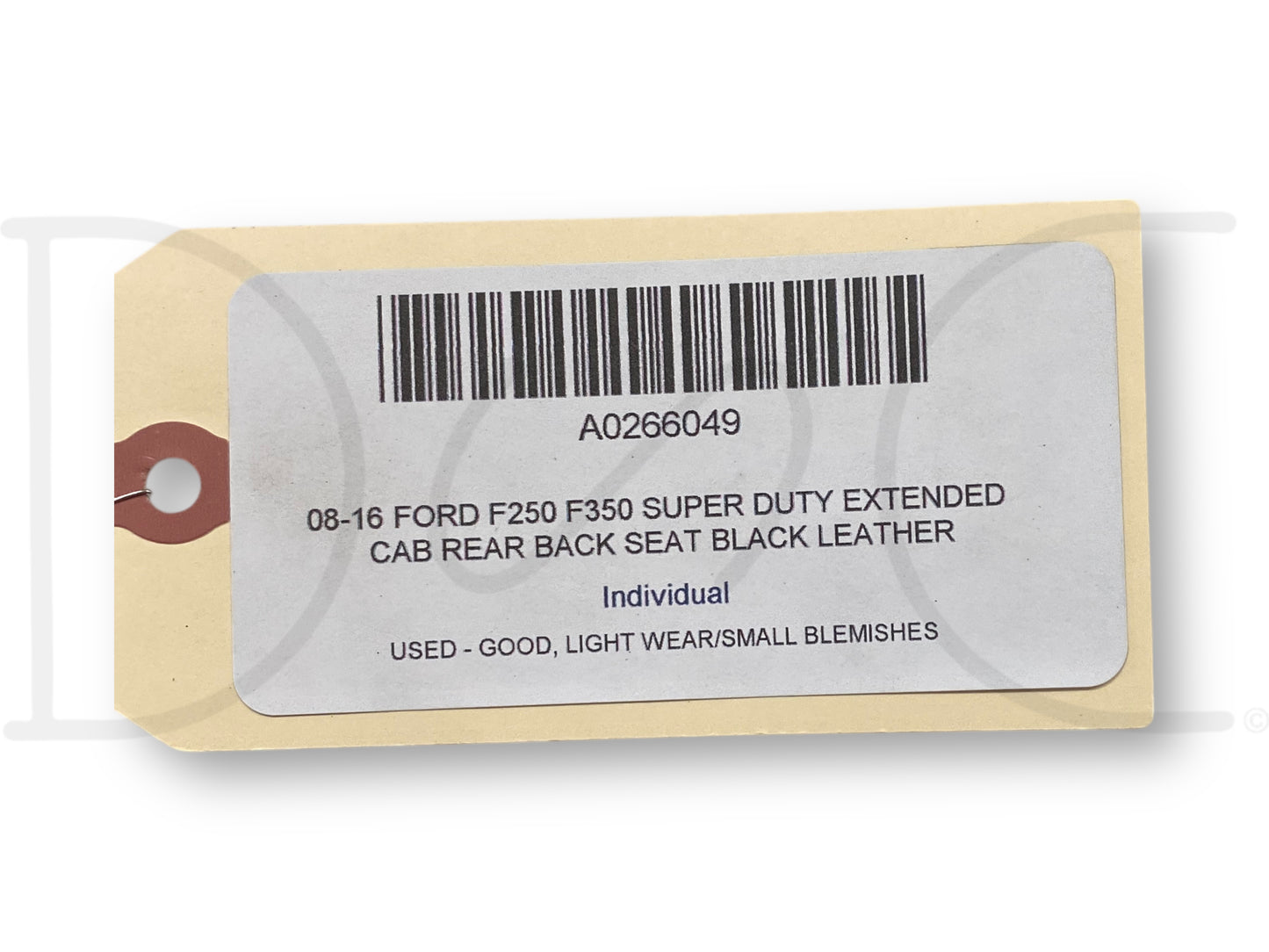 08-16 Ford F250 F350 Super Duty Extended Cab Rear Back Seat Black Leather