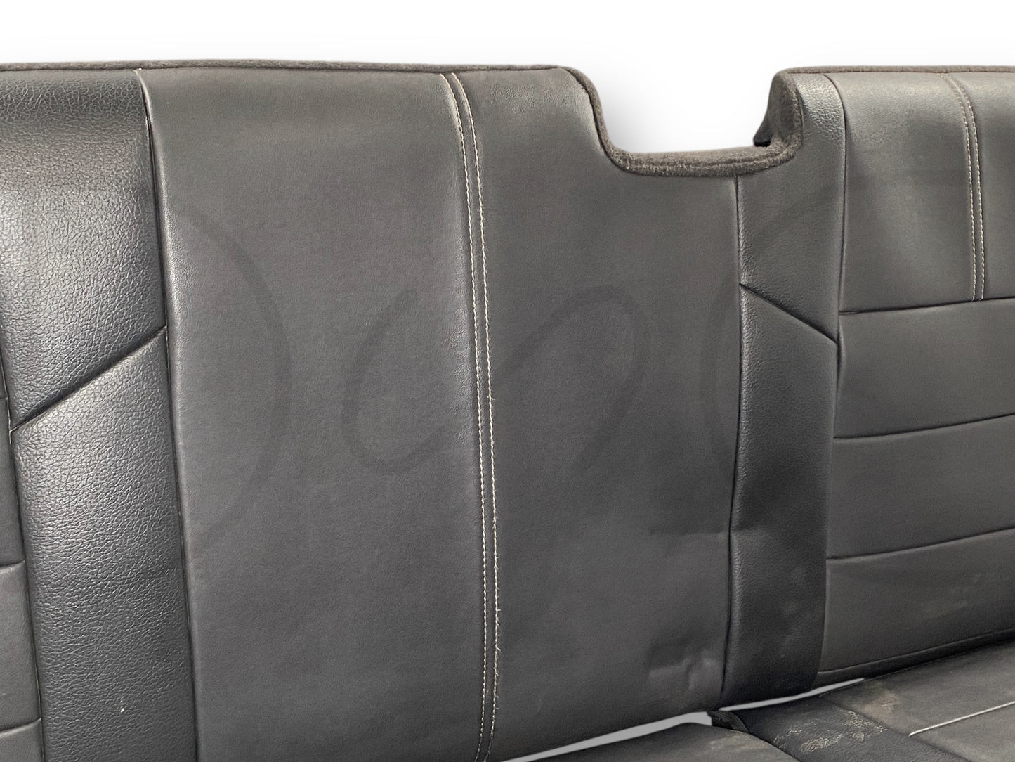 08-16 Ford F250 F350 Super Duty Extended Cab Rear Back Seat Black Leather