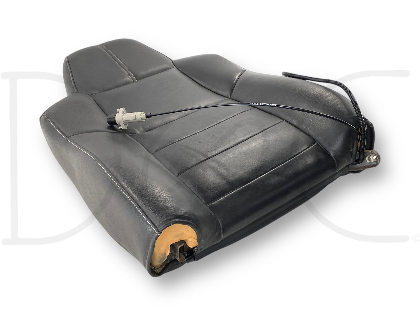 08-10 Ford F250 F350 RH Right Passenger Seat Back Upper Cushion Black Leather