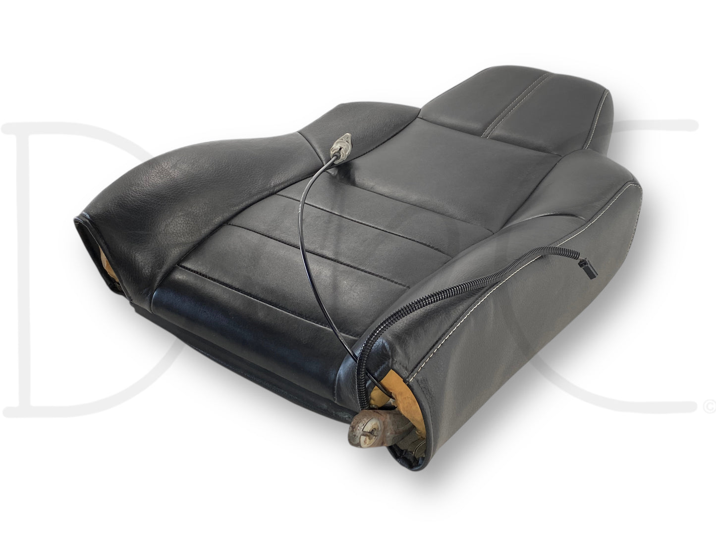08-10 Ford F250 F350 RH Right Passenger Seat Back Upper Cushion Black Leather