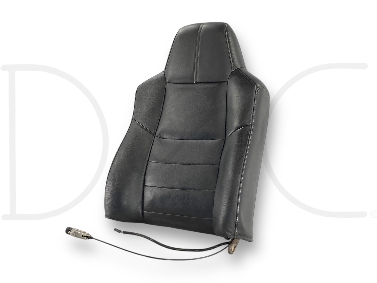08-10 Ford F250 F350 RH Right Passenger Seat Back Upper Cushion Black Leather