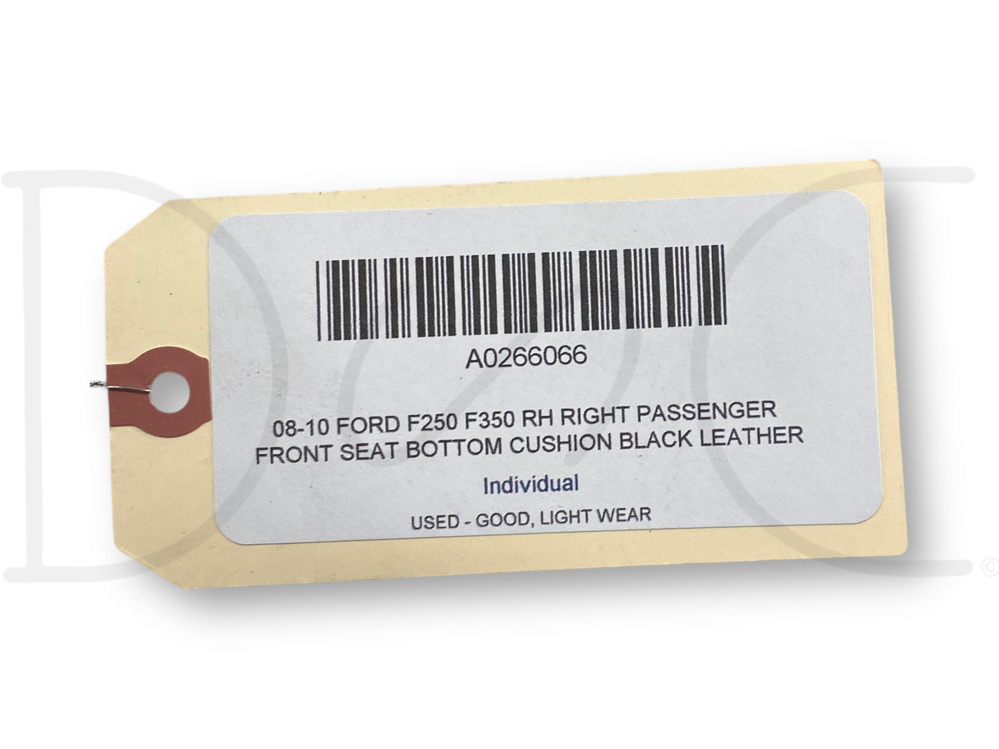 08-10 Ford F250 F350 RH Right Passenger Front Seat Bottom Cushion Black Leather
