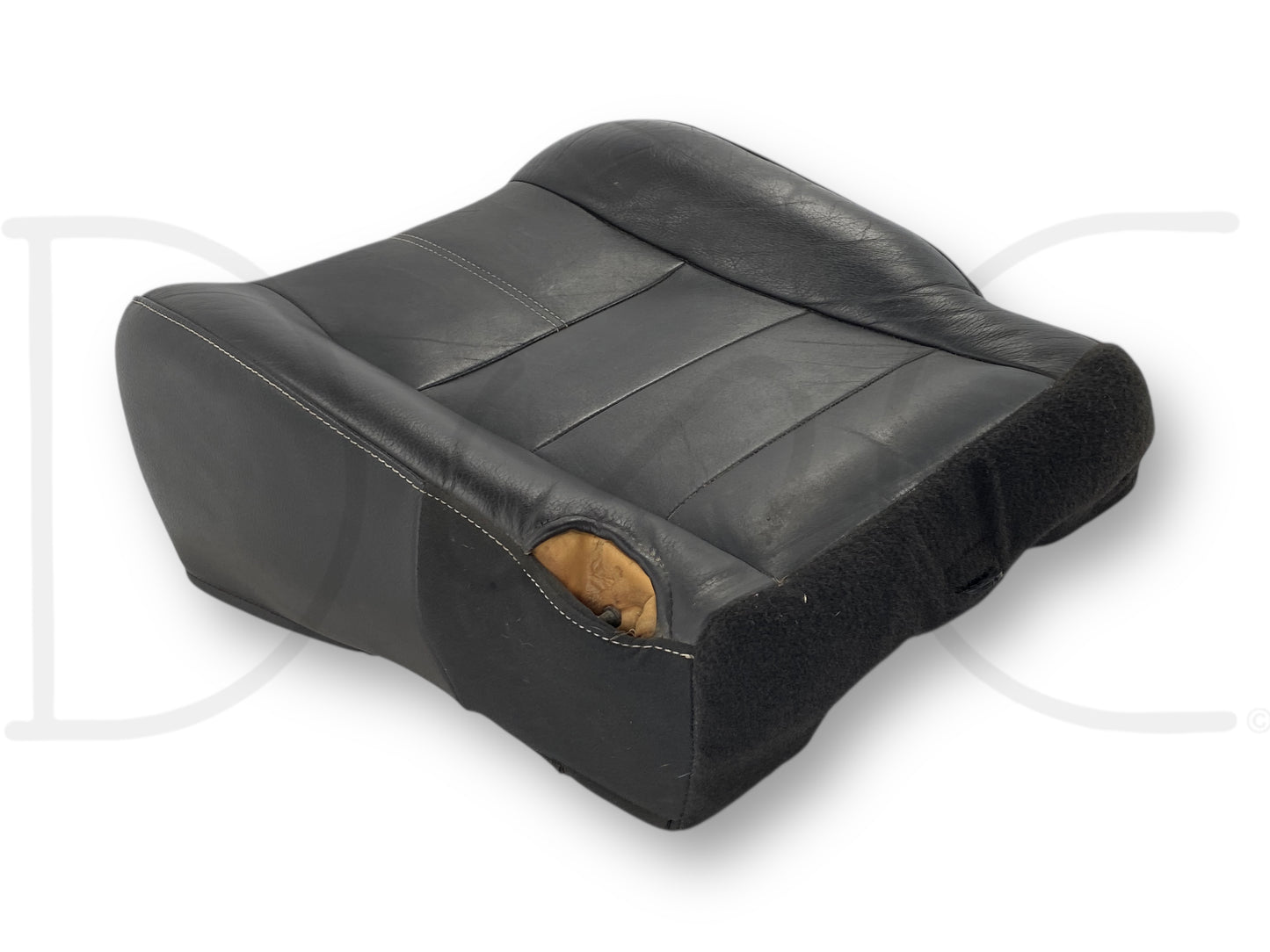 08-10 Ford F250 F350 RH Right Passenger Front Seat Bottom Cushion Black Leather
