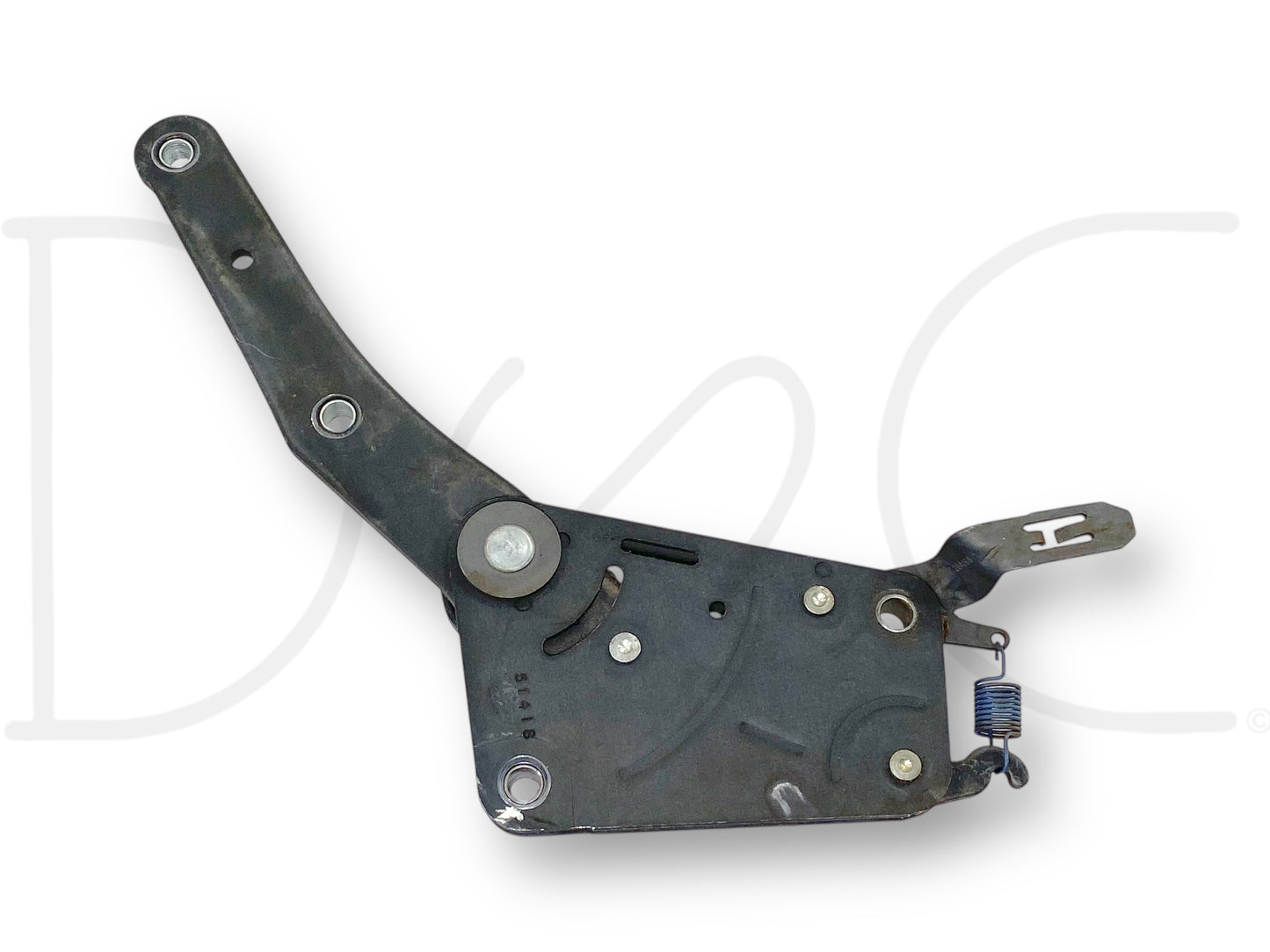 08-10 Ford F250 F350 RH Passenger Seat Back Recline Tilt Adjust Hinge Bracket OE in used good condition with light wear, compatible with 2008 to 2010 Ford F-250, F-350, F-450, and F-550 trucks, removing seat back adjustment components for diesel Super Duty models.