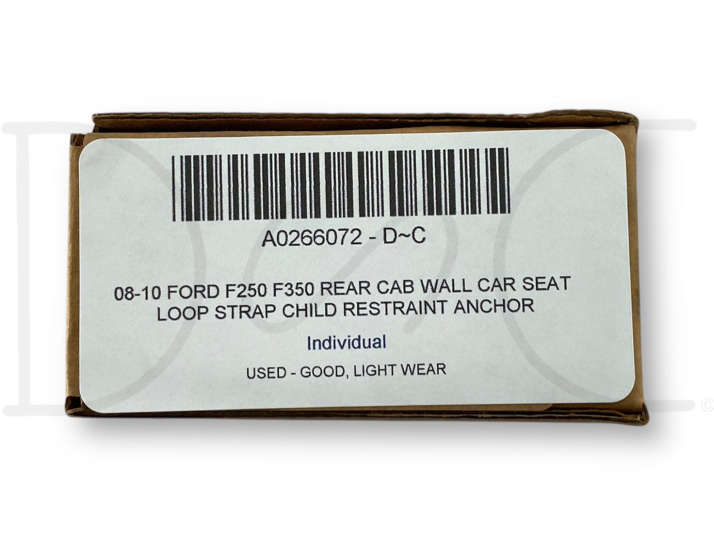 08-10 Ford F250 F350 Rear Cab Wall Car Seat Loop Strap Child Restraint Anchor