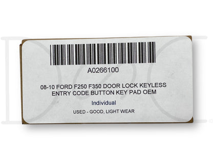 08-10 Ford F250 F350 Door Lock Keyless Entry Code Button Key Pad OEM