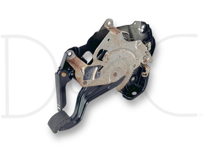 08-10 Ford F250 F350 Emergency Parking Brake Pedal Hood Release Assembly OEM, used with light wear, metal and black components, compatible with 2008-2010 Ford F-250, F-350, F-450, and F-550 trucks, designed for reliable OE fit and function.