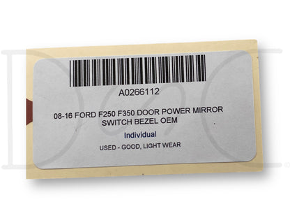 08-16 Ford F250 F350 Door Power Mirror Switch Bezel OEM
