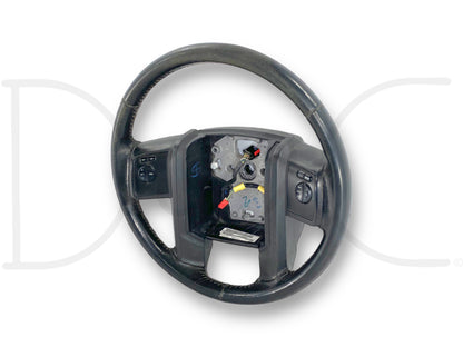 08-10 Ford F250 F350 Steering Wheel Black Leather W/ Audio & Cruise Control OEM