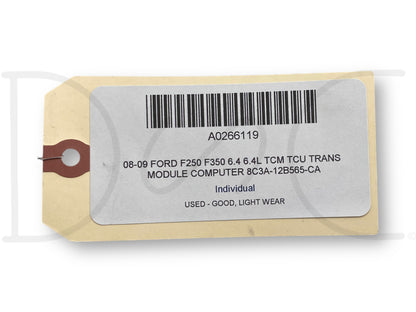 08-09 Ford F250 F350 6.4 6.4L TCM TCU Trans Module Computer 8C3A-12B565-Ca