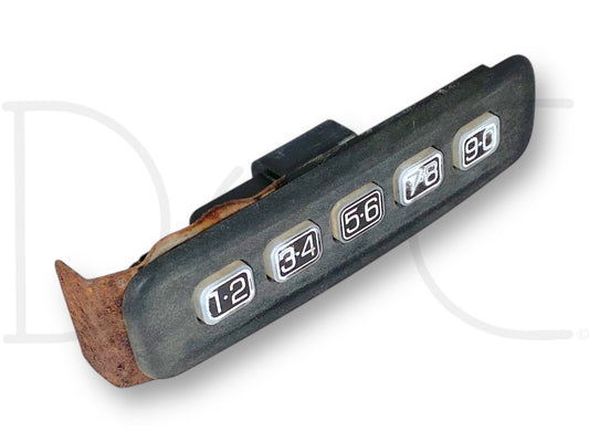 08-10 Ford F250 F350 Door Lock Keyless Entry Code Button Key Pad OEM *Blem* showing light wear and fading on the black plastic keypad with visible rust on the metal clip, compatible with 2008-2010 Ford F-250, F-350, F-450, and F-550 Super Duty models.