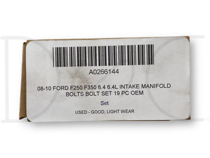 08-10 Ford F250 F350 6.4 6.4L Intake Manifold Bolts Bolt Set 19 Pc OEM