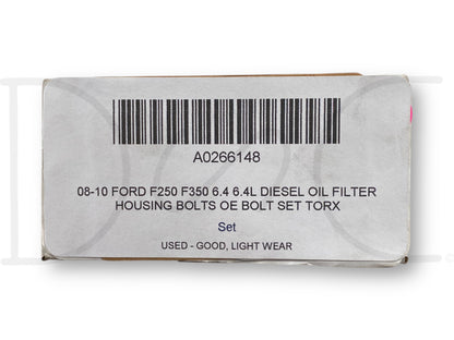 08-10 Ford F250 F350 6.4 6.4L Diesel Oil Filter Housing Bolts OE Bolt Set Torx