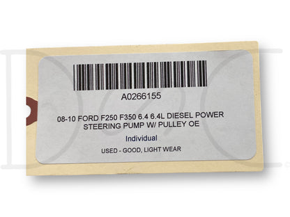 08-10 Ford F250 F350 6.4 6.4L Diesel Power Steering Pump W/ Pulley OE