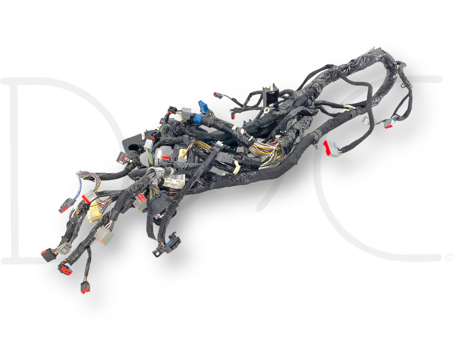 08-10 Ford F250 F350 6.4 6.4L Diesel Dash Wiring Harness 8C3T-14401-P2609 Agg, used with light wear, compatible with 2008-2010 Ford F-250, F-350, F-450, and F-550 trucks, featuring multiple connector plugs and wiring for dash electronics and powertrain integration.